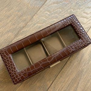 Neiman Marcus Faux crocodile watch box